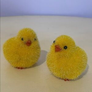 Yellow Fluffy Chick Figurines